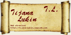 Tijana Lukin vizit kartica